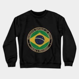 Vintage Federative Republic of Brazil USA South America United States Flag Crewneck Sweatshirt